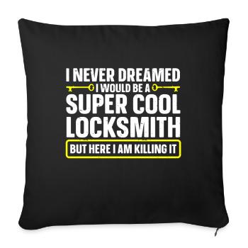 Locksmith Lockpicking Lockpicker - Sofakissenbezug 45 x 45 cm - Schwarz - Vorne