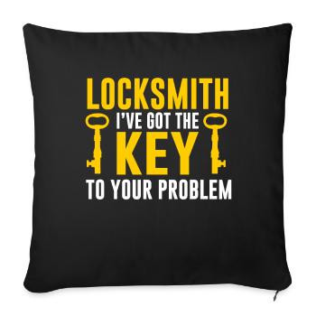 Locksmith Lockpicking Lockpicker - Sofakissenbezug 45 x 45 cm - Schwarz - Vorne