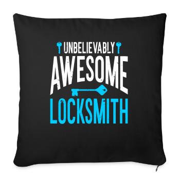Locksmith Lockpicking Lockpicker - Sofakissenbezug 45 x 45 cm - Schwarz - Vorne