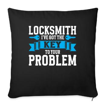 Locksmith Lockpicking Lockpicker - Sofakissenbezug 45 x 45 cm - Schwarz - Vorne