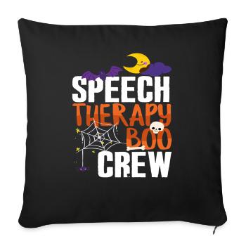 Speech Therapy Boo Crew Halloween - Sofa pillowcase 17,3'' x 17,3'' (45 x 45 cm) - black - Front
