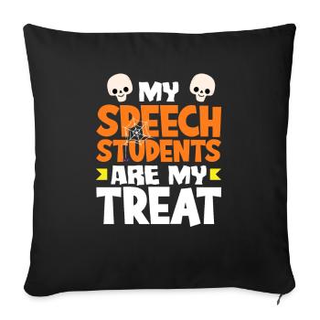 My students are my highlight - Sofa pillowcase 17,3'' x 17,3'' (45 x 45 cm) - black - Front