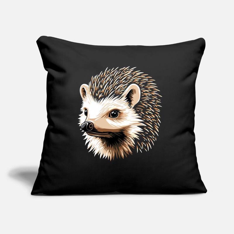 Hérisson Hérisson à ventre blanc Hérisson épineux Amour Hérisson mignon Housse de coussin décorative 45 x 45 cm
