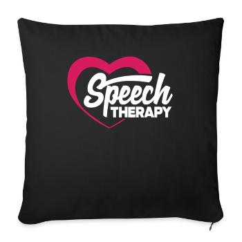 Speech Therapy Love of the profession - Sofa pillowcase 17,3'' x 17,3'' (45 x 45 cm) - black - Front