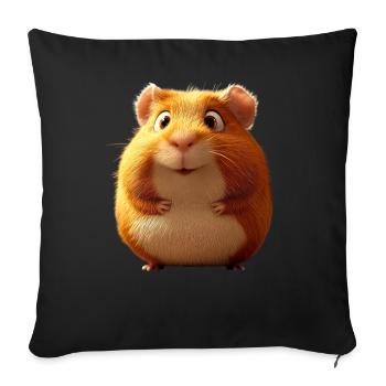 Cochon d’Inde Rongeurs Capybara Rongeur mignon - Housse de coussin décorative 45 x 45 cm - noir - Devant