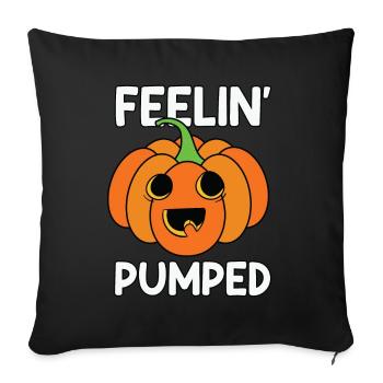 Full Pumpkin Energy - Tenue d’automne amusante - Housse de coussin décorative 45 x 45 cm - noir - Devant