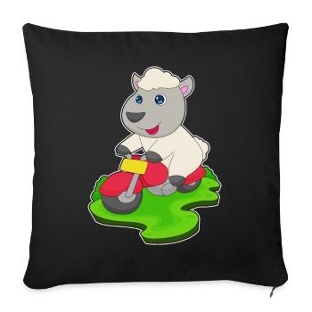 Sheep Motorcycle - Sofa pillowcase 17,3'' x 17,3'' (45 x 45 cm) - black - Front