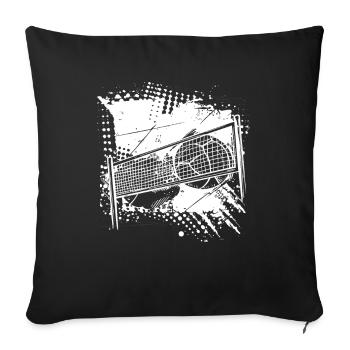 Volleyball Drawing - Sofa pillowcase 17,3'' x 17,3'' (45 x 45 cm) - black - Front