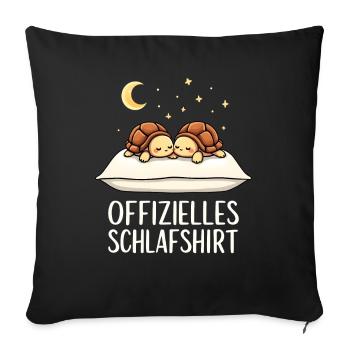 Official Sleeping Shirt Turtle Pair - Sofa pillowcase 17,3'' x 17,3'' (45 x 45 cm) - black - Front