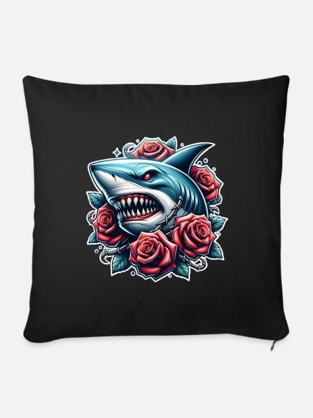 Hai Rosen - Sofakissenbezug 45 x 45 cm - Schwarz