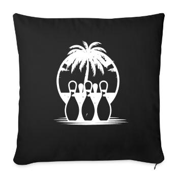 Bowling Graphics - Sofa pillowcase 17,3'' x 17,3'' (45 x 45 cm) - black - Front