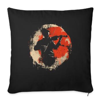 Violin Player Graphics - Sofa pillowcase 17,3'' x 17,3'' (45 x 45 cm) - black - Front