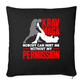 Krav Maga Autodéfense - Housse de coussin décorative 45 x 45 cm - noir - Devant