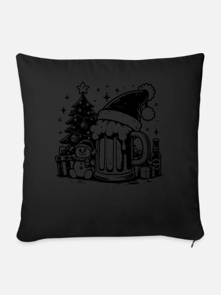 Eggnogg Christmas - Sofakissenbezug 45 x 45 cm - Schwarz