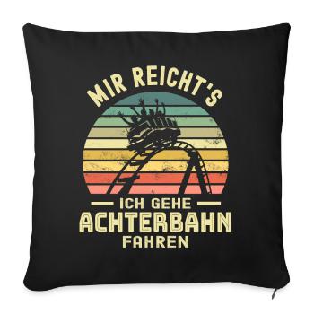 Achterbahn - Sofakissenbezug 45 x 45 cm - Schwarz - Vorne