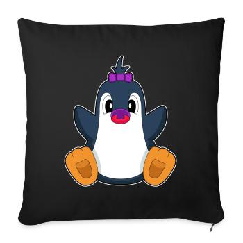 Penguin Baby Pacifier - Sofa pillowcase 17,3'' x 17,3'' (45 x 45 cm) - black - Front