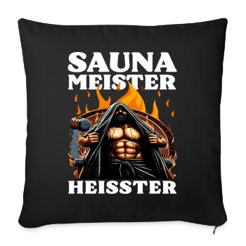 Sauna Master Heisser - Infusion Master - Sofa pillowcase 17,3'' x 17,3'' (45 x 45 cm) - black - Front