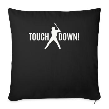 Funny Touchdown Baseball Sports - Sofa pillowcase 17,3'' x 17,3'' (45 x 45 cm) - black - Front