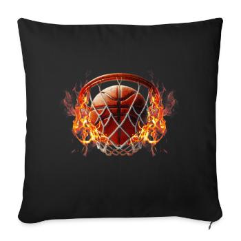 Basket-ball Joueurs de basket-ball - Housse de coussin décorative 45 x 45 cm - noir - Devant