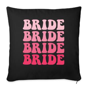 Junggesellin Jungesellinnenabschied Braut - Sofakissenbezug 45 x 45 cm - Schwarz - Vorne