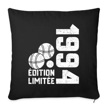 1994 Limited Edition 30th Anniversary Pétanque - Sofa pillowcase 17,3'' x 17,3'' (45 x 45 cm) - black - Front