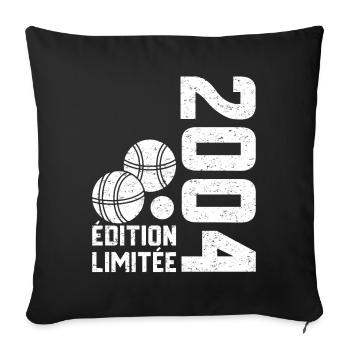 2004 Limited Edition Petanque 20th Anniversary - Sofa pillowcase 17,3'' x 17,3'' (45 x 45 cm) - black - Front