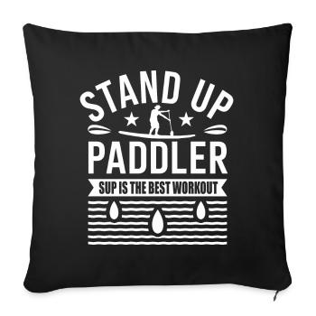 Stand Up Paddler - Sofakissenbezug 45 x 45 cm - Schwarz - Vorne