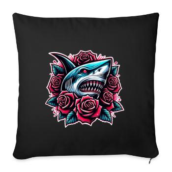 Shark - Sofa pillowcase 17,3'' x 17,3'' (45 x 45 cm) - black - Front