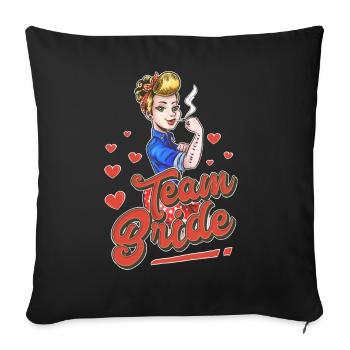 Équipe Bride - Housse de coussin décorative 45 x 45 cm - noir - Devant