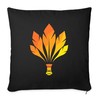 Badminton - Sofa pillowcase 17,3'' x 17,3'' (45 x 45 cm) - black - Front