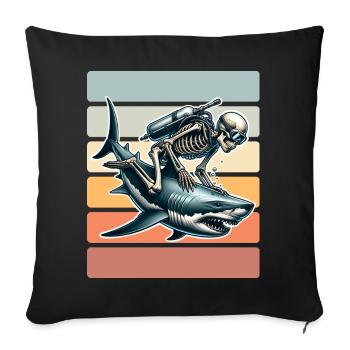 Tauchen Taucher - Sofakissenbezug 45 x 45 cm - Schwarz - Vorne