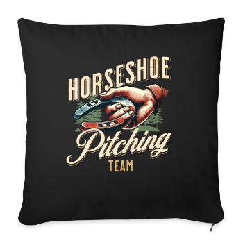 Lancer de fer à cheval Lancer de fer à cheval - Housse de coussin décorative 45 x 45 cm - noir - Devant