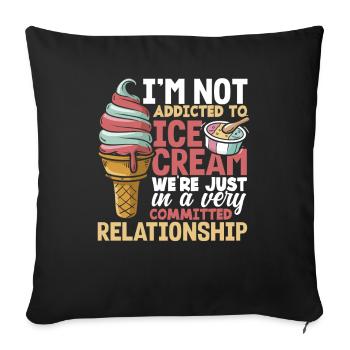 Cream Lover Relationship Saying - Sofa pillowcase 17,3'' x 17,3'' (45 x 45 cm) - black - Front
