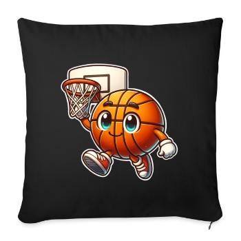 Basketball Basketballer - Sofakissenbezug 45 x 45 cm - Schwarz - Vorne