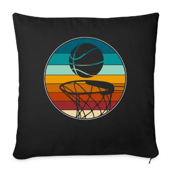 Basket-ball Joueurs de basket-ball - Housse de coussin décorative 45 x 45 cm - noir - Devant