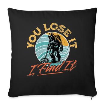 Probing Metal Detector - Sofa pillowcase 17,3'' x 17,3'' (45 x 45 cm) - black - Front