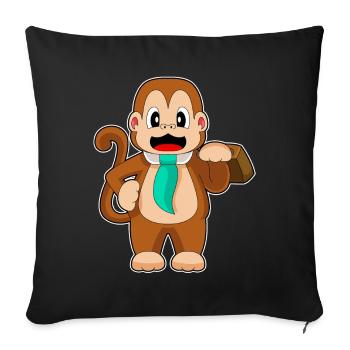 Monkey Entrepreneur Porte-documents - Housse de coussin décorative 45 x 45 cm - noir - Devant