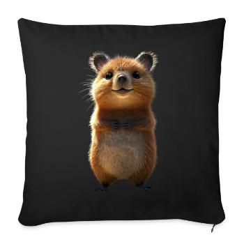 Quokka Be Quokka Heureux Australie Sourire Quokkas - Housse de coussin décorative 45 x 45 cm - noir - Devant
