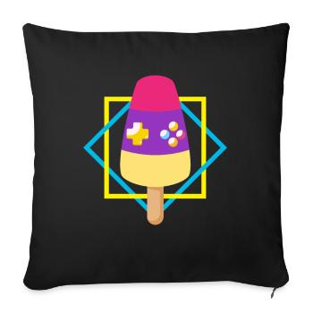 Cream Lovers Colorful Cream Delight - Sofa pillowcase 17,3'' x 17,3'' (45 x 45 cm) - black - Front