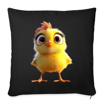 Chicken Chicken Hen Farm Farmer Cute Chickens - Sofa pillowcase 17,3'' x 17,3'' (45 x 45 cm) - black - Front