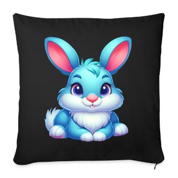 Rabbit - Sofa pillowcase 17,3'' x 17,3'' (45 x 45 cm) - black - Front