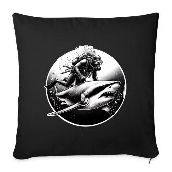 Plongeurs - Housse de coussin décorative 45 x 45 cm - noir - Devant