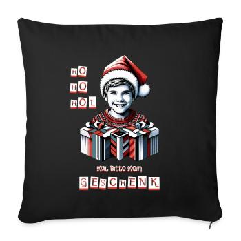 Giving gifts to children - Sofa pillowcase 17,3'' x 17,3'' (45 x 45 cm) - black - Front