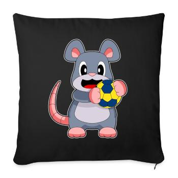 Mouse Handball Player Handball - Sofa pillowcase 17,3'' x 17,3'' (45 x 45 cm) - black - Front
