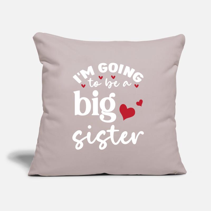 Wird große Schwester große Schwester Baby Geburt Sofakissenbezug 45 x 45 cm