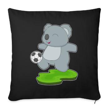 Koala Soccer Player Soccer - Sofa pillowcase 17,3'' x 17,3'' (45 x 45 cm) - black - Front