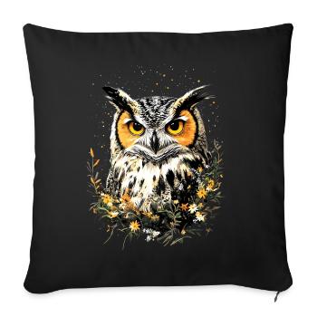 Owl Barn Owl Owl Owl Owl Cute Owls - Sofa pillowcase 17,3'' x 17,3'' (45 x 45 cm) - black - Front