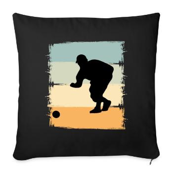 Boule Boccia Boule player - Sofa pillowcase 17,3'' x 17,3'' (45 x 45 cm) - black - Front