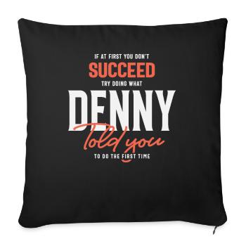 Denny Name Personalized Denny - Sofa pillowcase 17,3'' x 17,3'' (45 x 45 cm) - black - Front