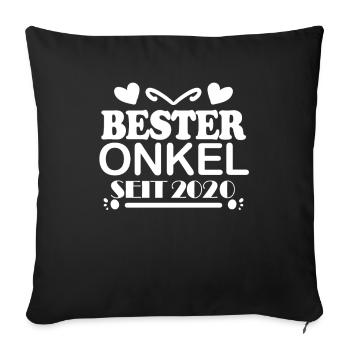 Bester Onkel seit 2020 - Sofakissenbezug 45 x 45 cm - Schwarz - Vorne